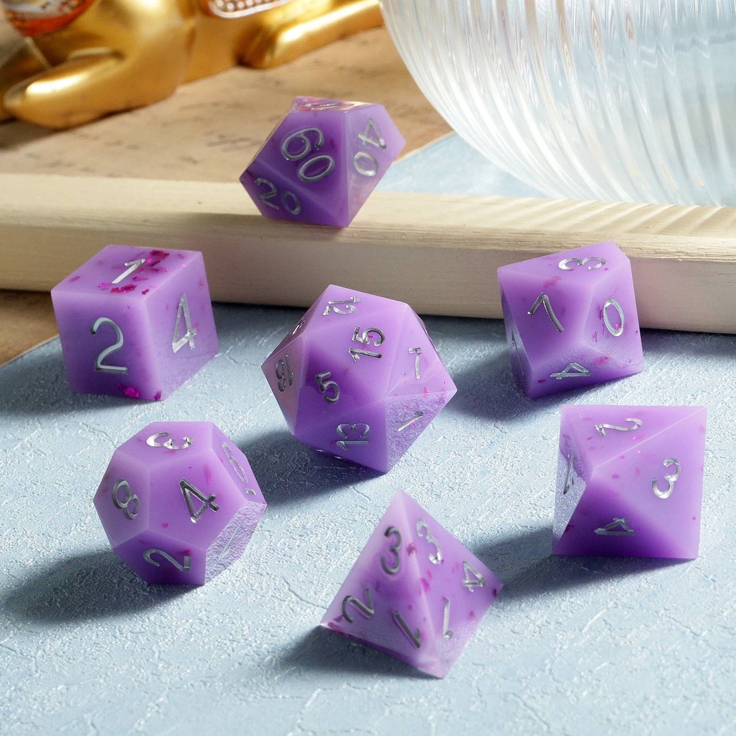 Sharp Edge Dice Set l Taro Ice Cream