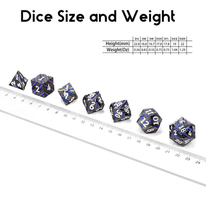 Black nickel and blue stripes