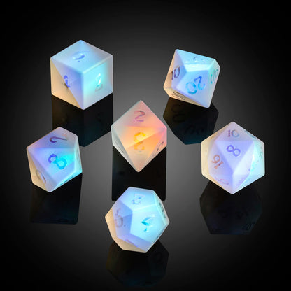 Glass Dice Set –  Rainbow Prism