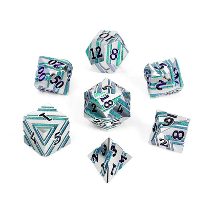 Green Stripes with Silver