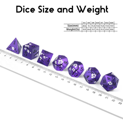 Plum Blossom Dice Se – Purple with White