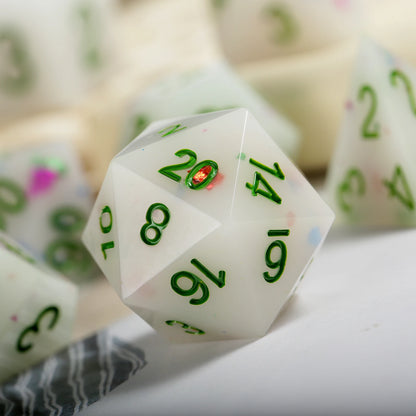 Sharp Edge Dice Set l Vanilla Ice Cream