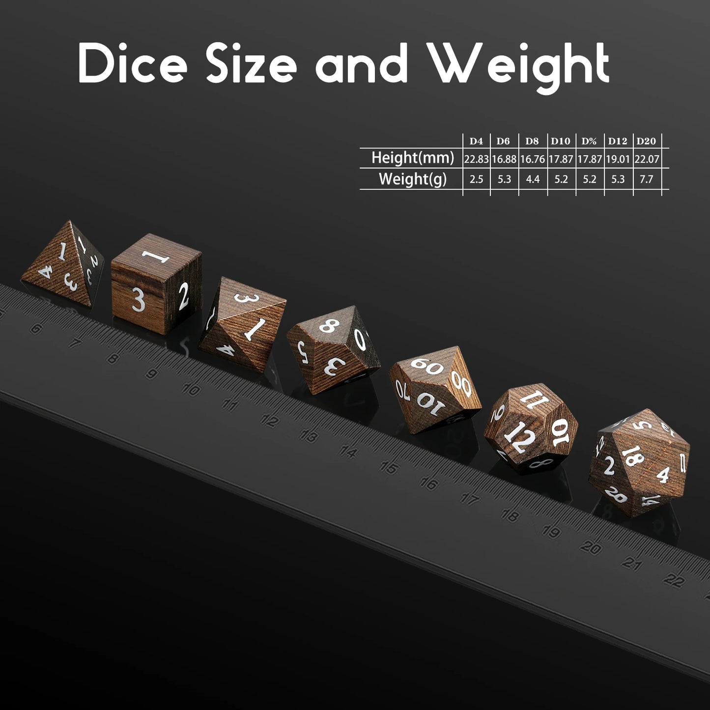 Wood Dice Set|Golden yellow