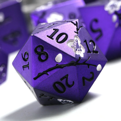 Plum Blossom Dice Se – Purple with White