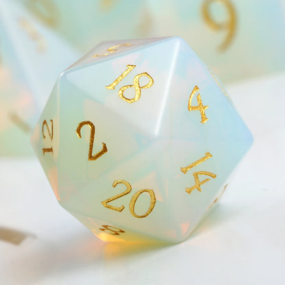 Glass Dice Set - Opal
