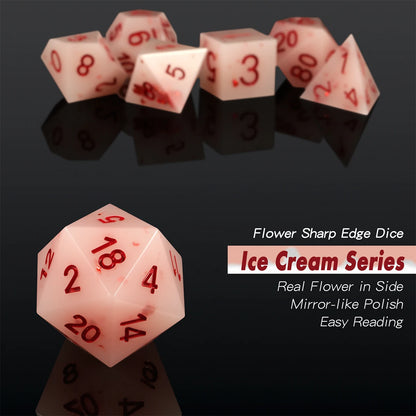 Sharp Edge Dice Set l Strawberry Ice Cream