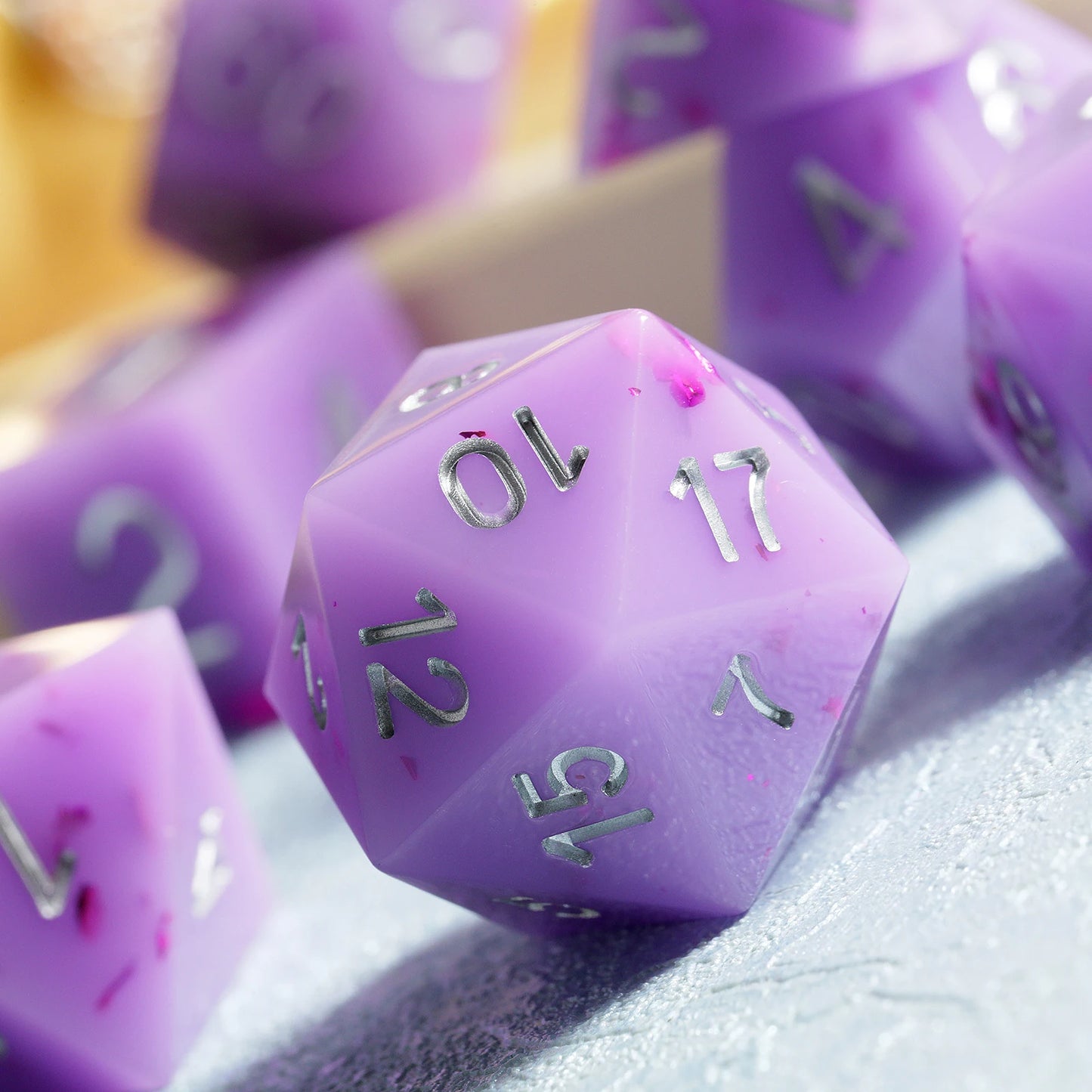 Sharp Edge Dice Set l Taro Ice Cream