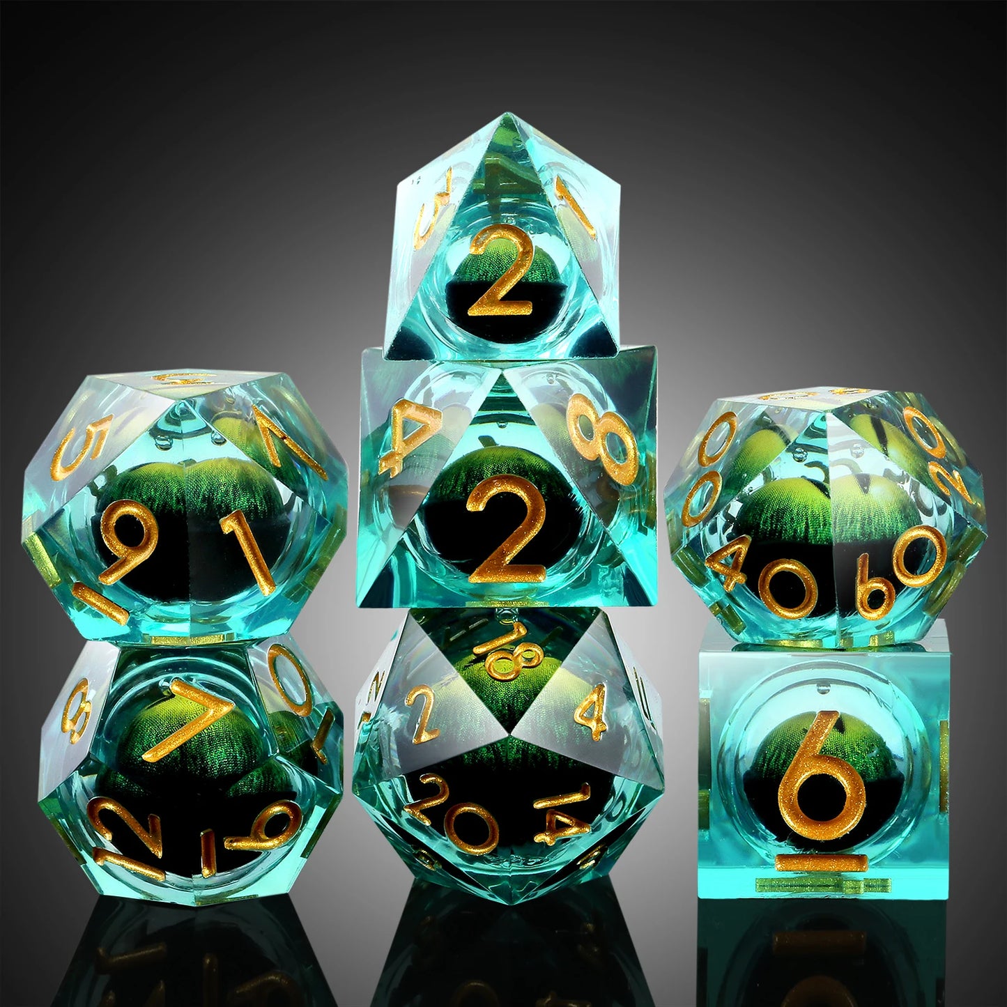 Sharp Edge Dice Set l Floating Eyeball Dragon Eye