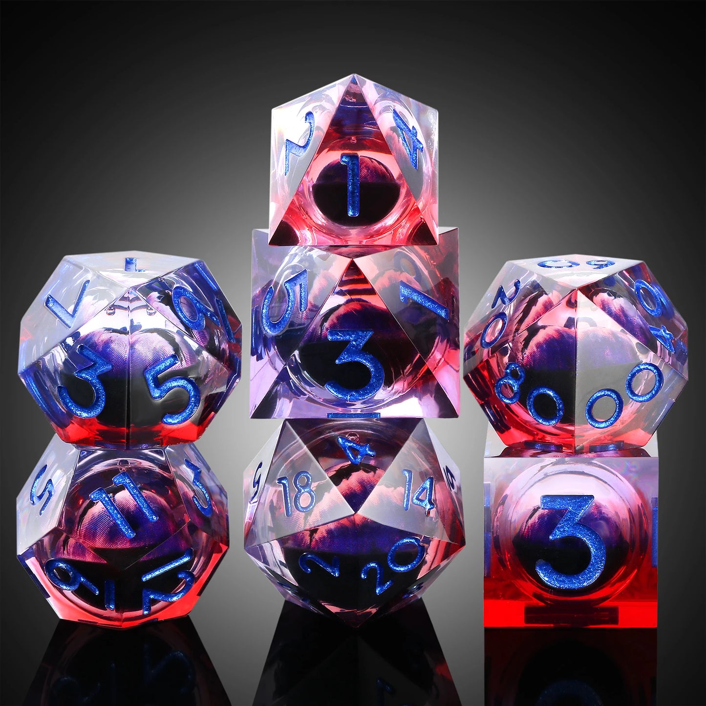 Sharp Edge Dice Set l Floating Eyeball Dragon Eye