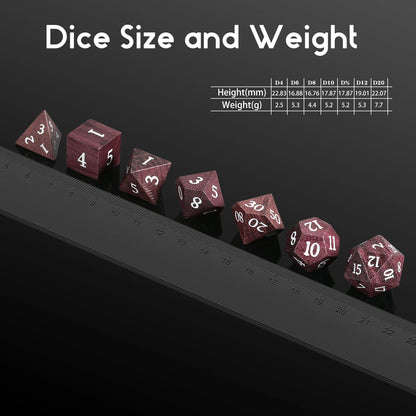 Wood Dice Set | Purple Heart