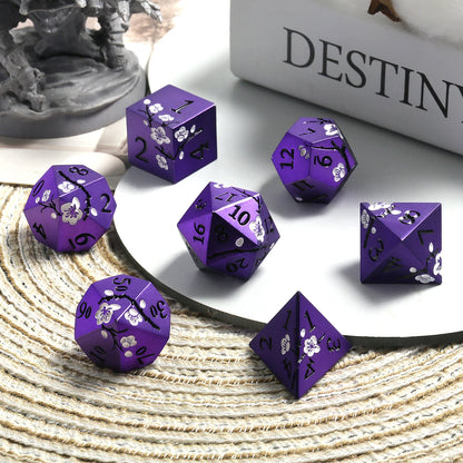 Plum Blossom Dice Se – Purple with White