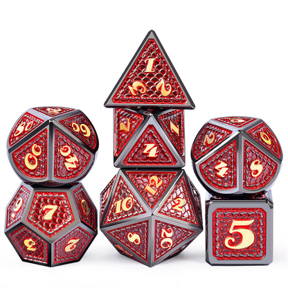 Dragon Scale Metal Dice – Blue & Purple