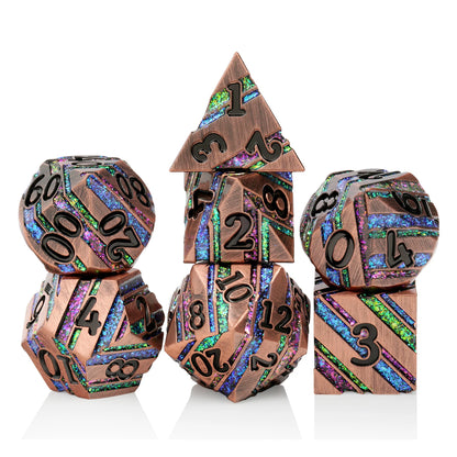 Copper and Colorful Stripes