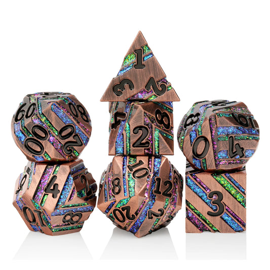 Copper and Colorful Stripes