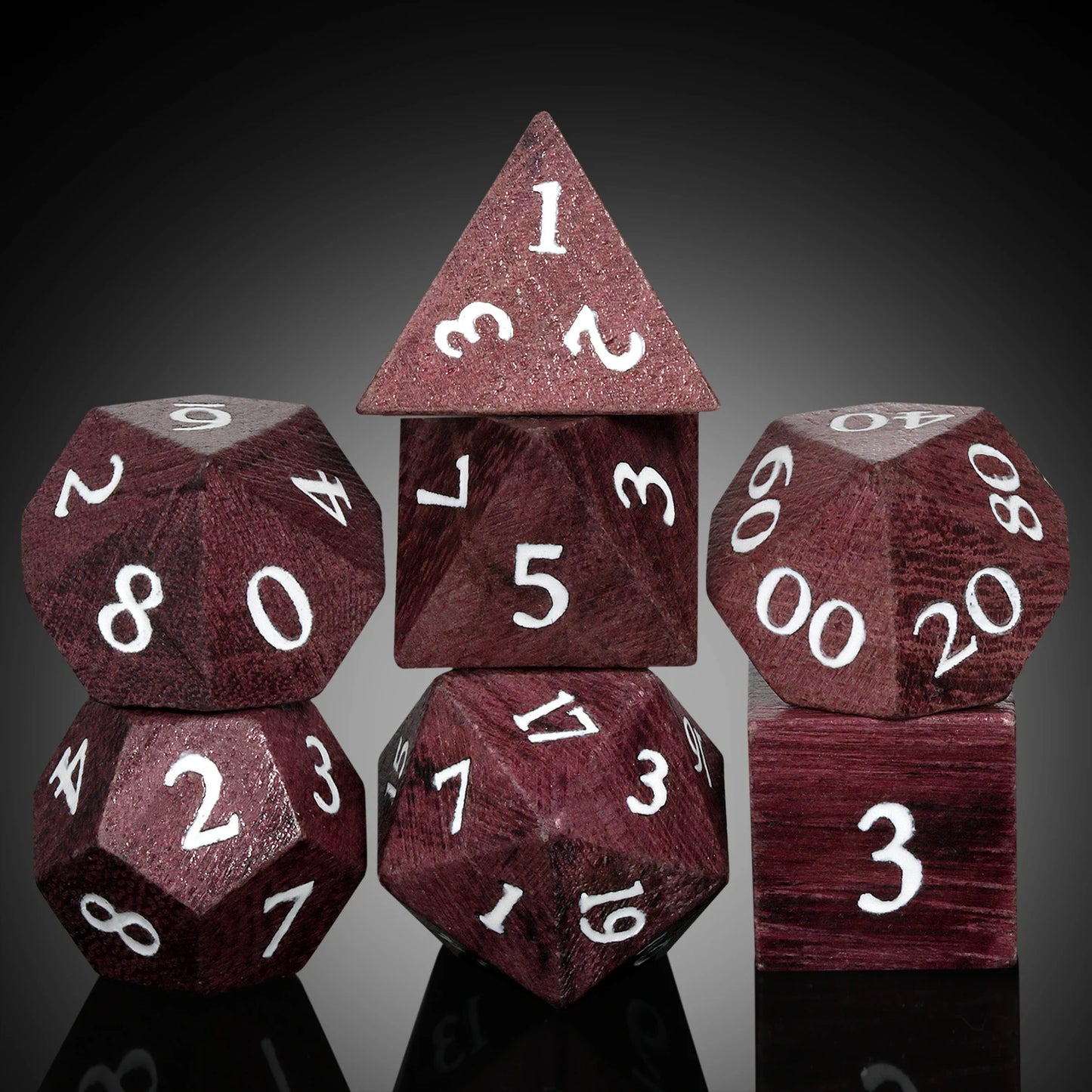 Wood Dice Set | Purple Heart