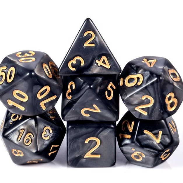 Pearl Dice Set | Orange D&D Acrylic Dice