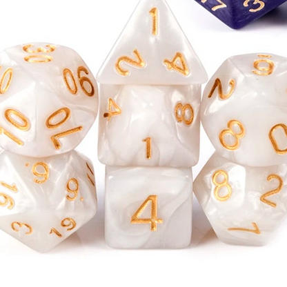 Pearl Dice Set | Orange D&D Acrylic Dice