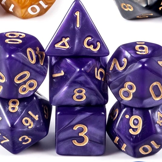 Pearl Dice Set | Orange D&D Acrylic Dice
