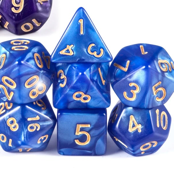 Pearl Dice Set | Orange D&D Acrylic Dice