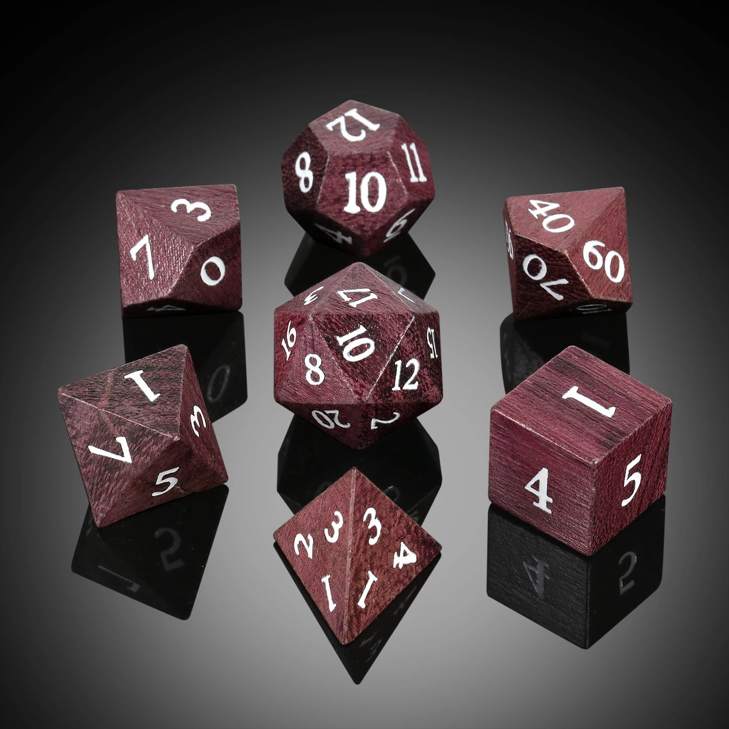 Wood Dice Set | Purple Heart