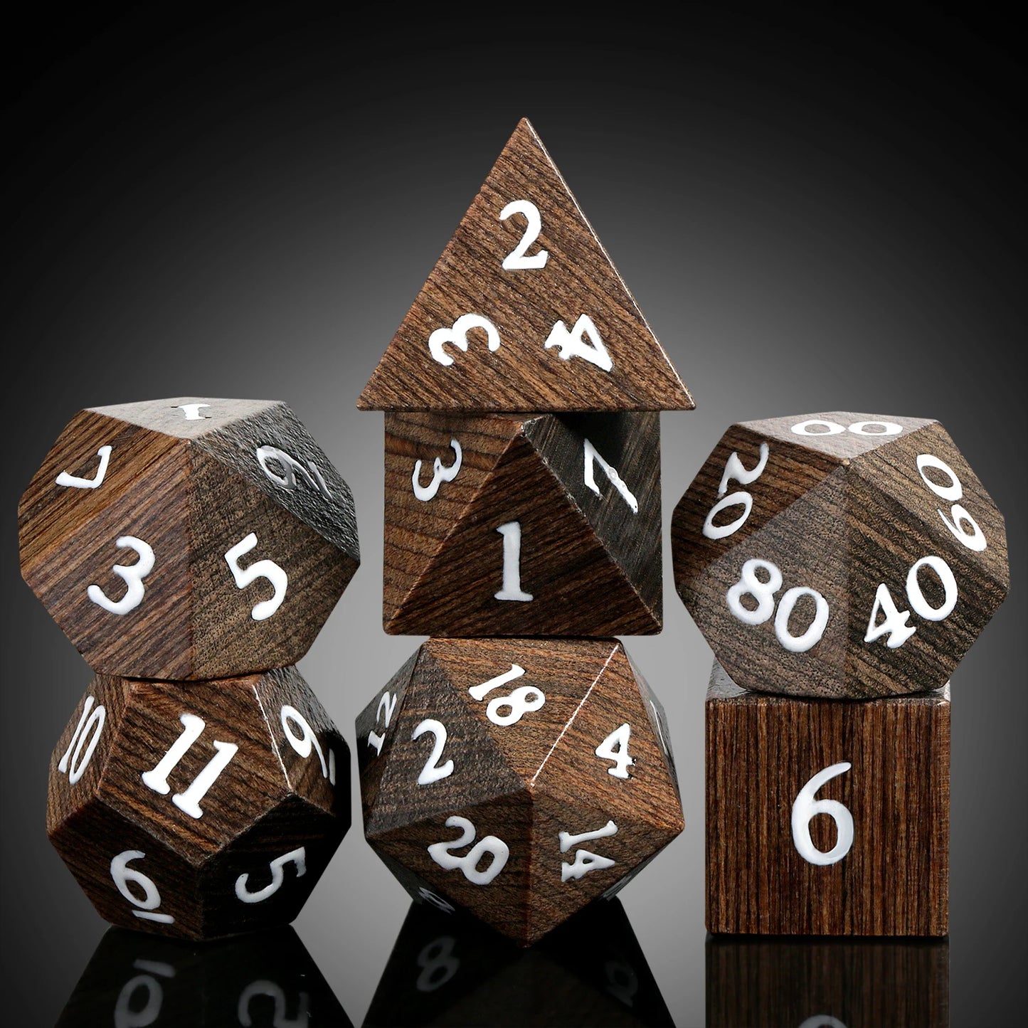 Wood Dice Set|Golden yellow