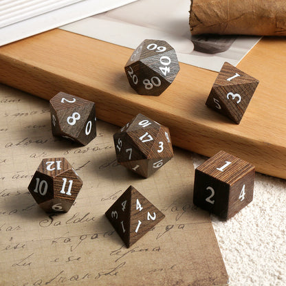 Wood Dice Set|Golden yellow