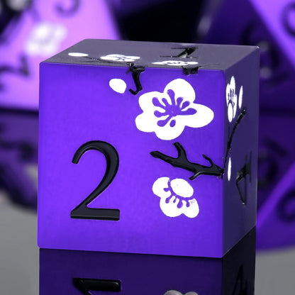 Plum Blossom Dice Se – Purple with White