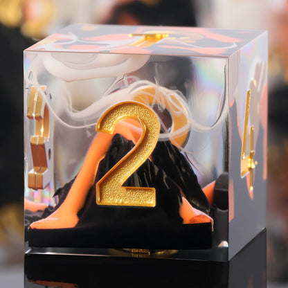 Sharp Edge Dice Set l Red Volcano