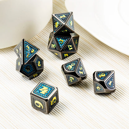 DrakeScale 7-Pc Metal DND Dice Set