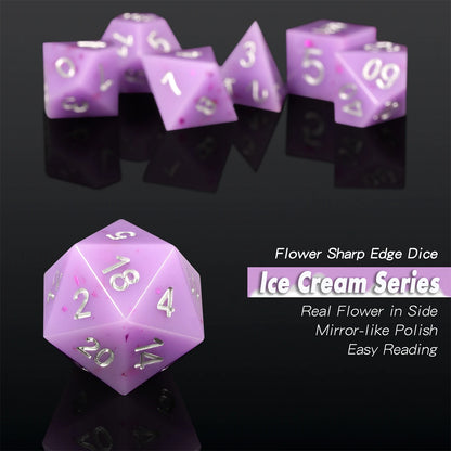 Sharp Edge Dice Set l Taro Ice Cream