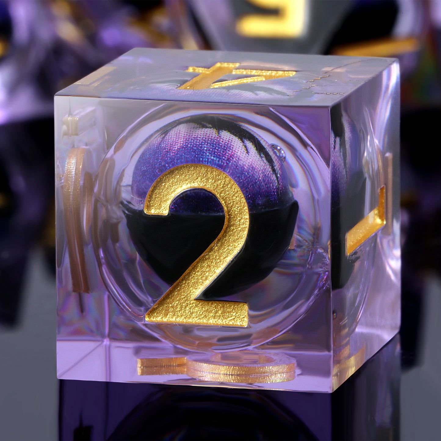 Sharp Edge Dice Set - Dragon Eyes - Liquid Core