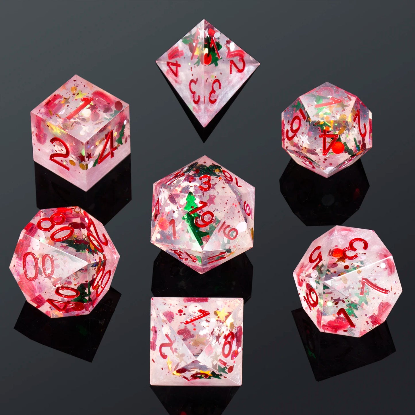 Sharp Edge Dice Set - Christmas