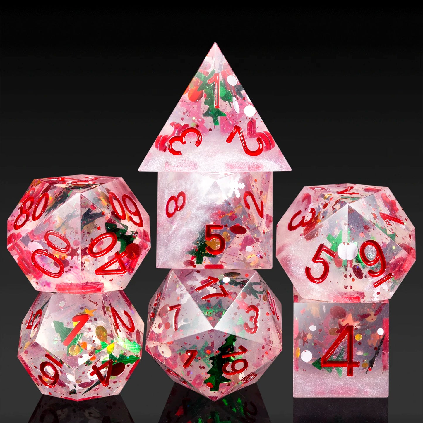 Sharp Edge Dice Set - Christmas