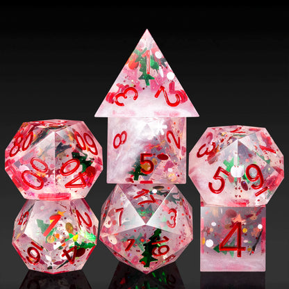 Sharp Edge Dice Set - Christmas