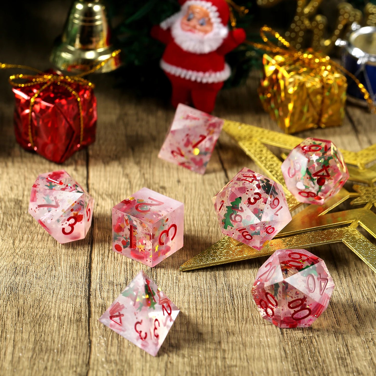 Sharp Edge Dice Set - Christmas