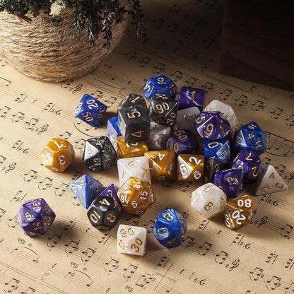 Pearl Dice Set | Orange D&D Acrylic Dice