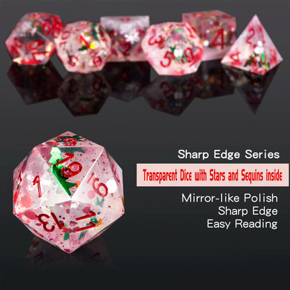 Sharp Edge Dice Set - Christmas